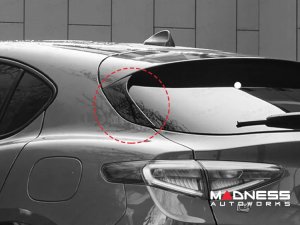 Alfa Romeo Stelvio Rear Window Trim - Carbon Fiber 